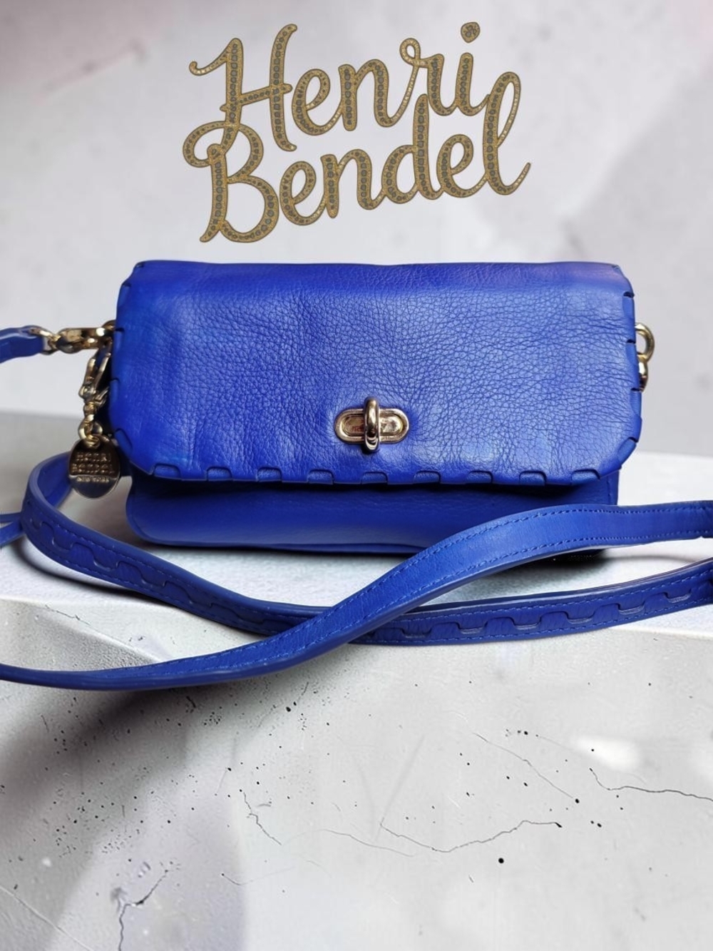 Henri Bendel Sutton Mini Leather Crossbody/Wristlet /Clutch Bag